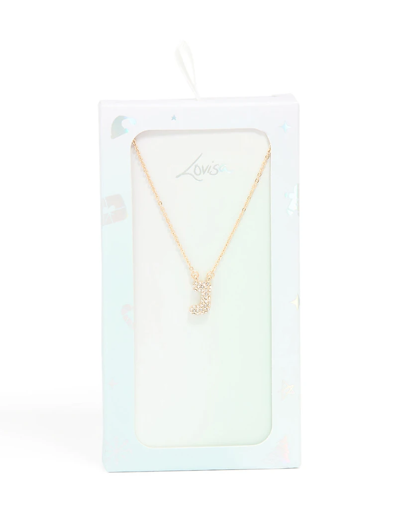 Collier cubique en zircone en or pour enfants avec la lettre J