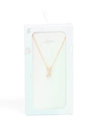 Collier cubique en zircone en or pour enfants avec la lettre J