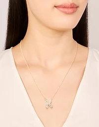 Kids Gold Cubic Zirconia Letter K Necklace