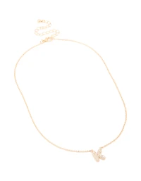Collier cubique en zircone en or pour enfants avec la lettre K