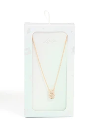 Collier cube en zircone en or pour enfants avec la lettre S