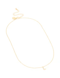 Collier cubique en zircone plaqué or