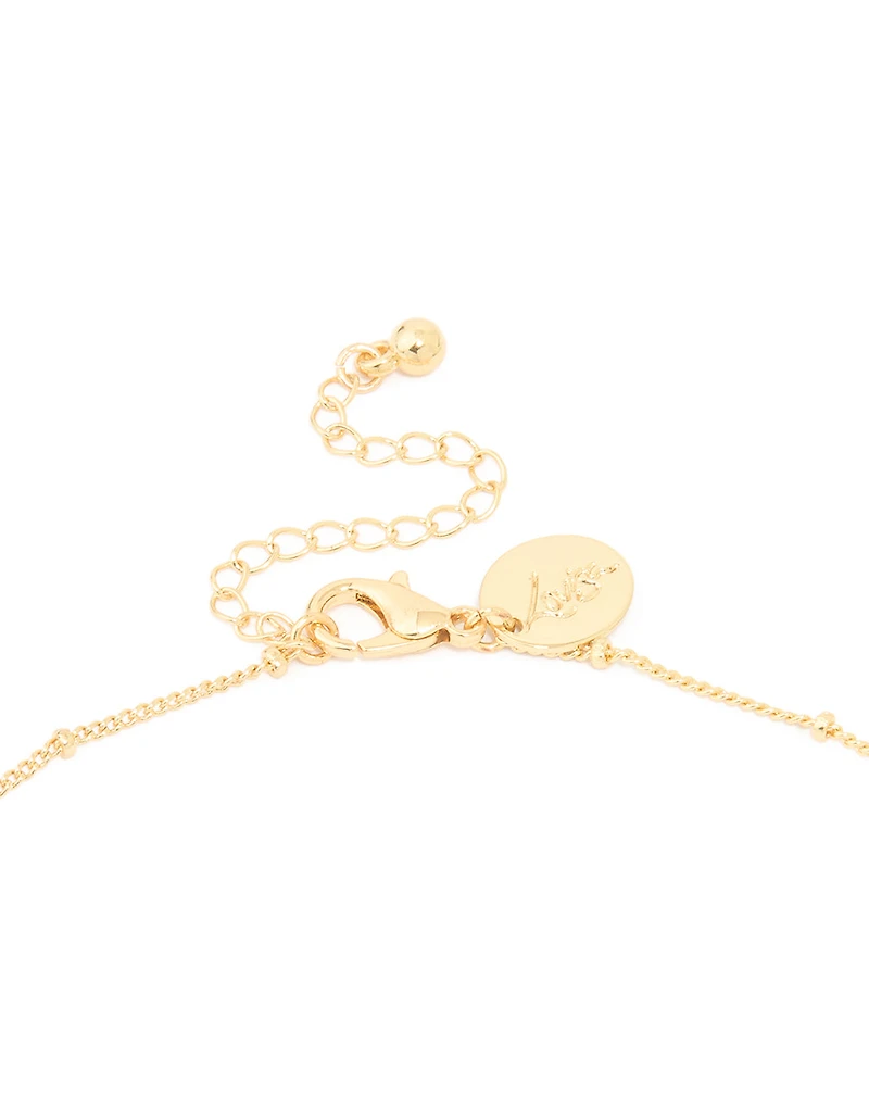 Pendentif en perles d’eau douce plaquées or et collier à boule