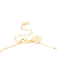 Pendentif en perles d’eau douce plaquées or et collier à boule