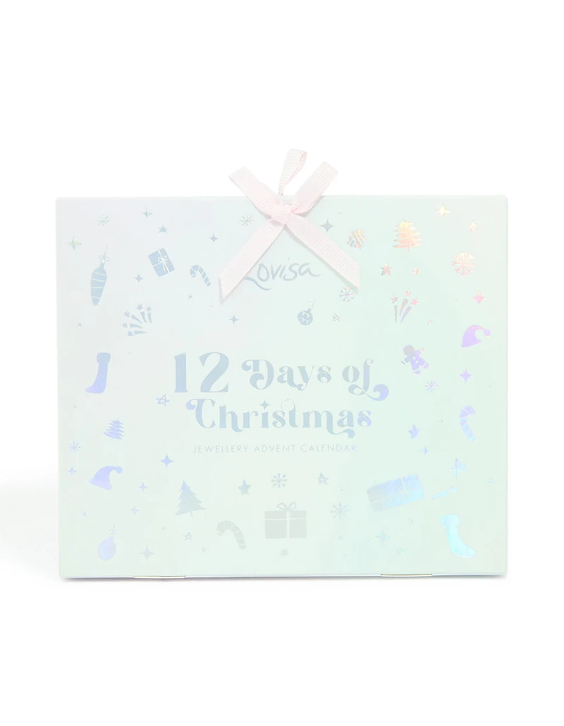 Kids Blue Gold Charm Bracelet 12-Day Advent Calendar