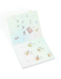 Kids Blue Gold Charm Bracelet 12-Day Advent Calendar