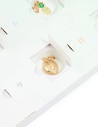 Kids Blue Gold Charm Bracelet 12-Day Advent Calendar