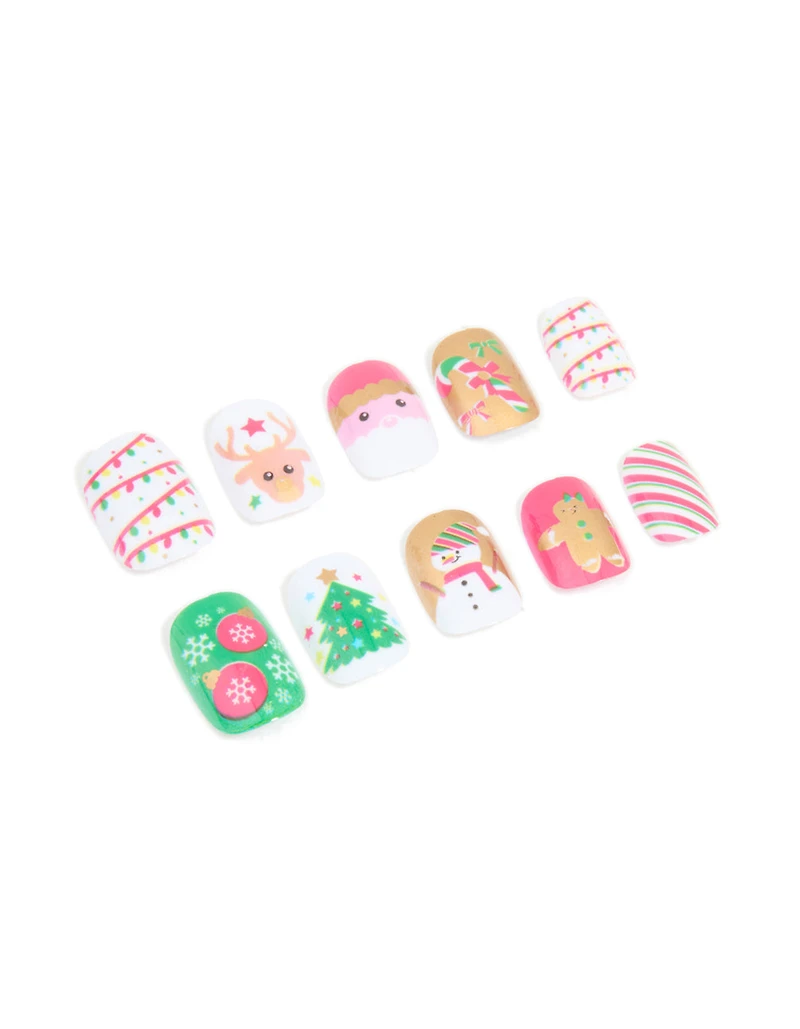 Snowman & Bauble Press-On Nail Set