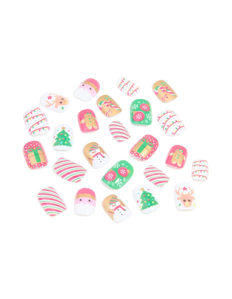 Snowman & Bauble Press-On Nail Set