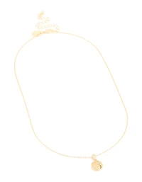 Gold Plated Cubic Zirconia Mini Scorpio Zodiac Sign Pendant Necklace