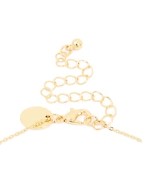 Gold Plated Cubic Zirconia Mini Scorpio Zodiac Sign Pendant Necklace