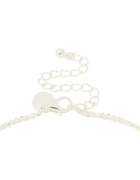 Silver Plated Cross & Mary Pendant Layered Necklace