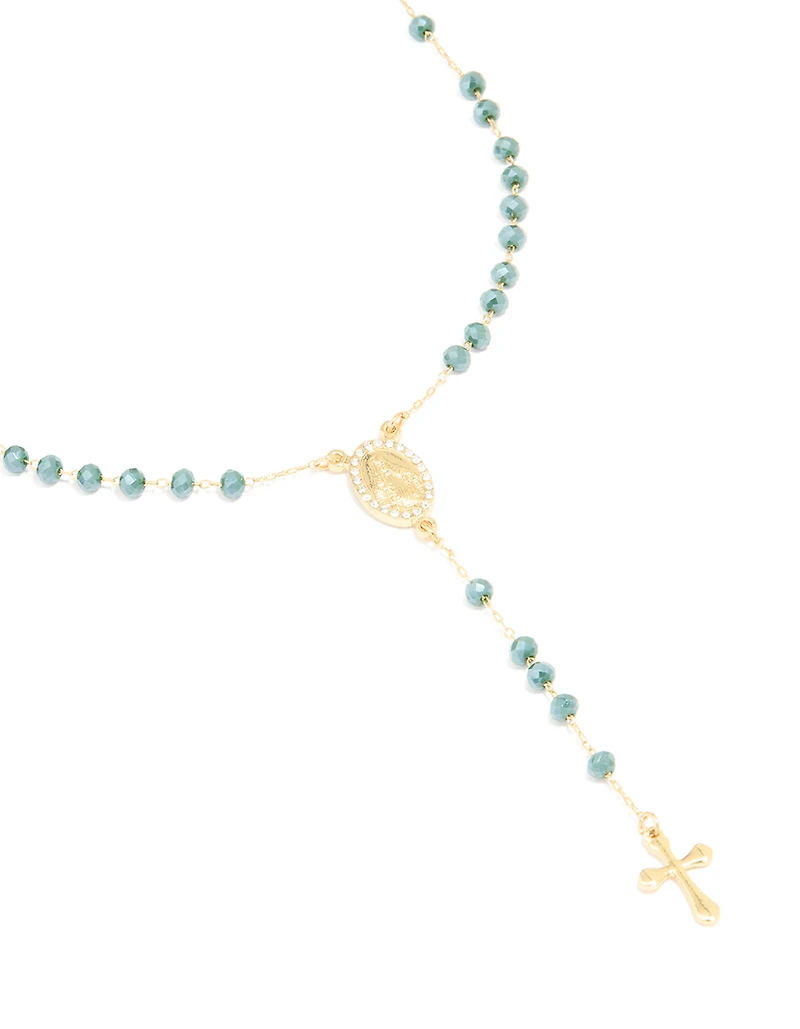 Collier diamant en diamants bleu foncé plaqué or