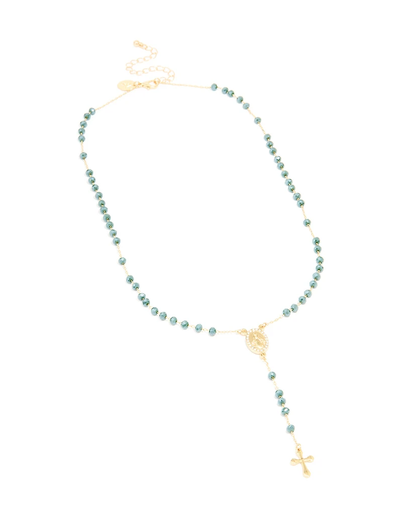 Collier diamant en diamants bleu foncé plaqué or