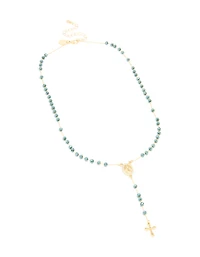 Collier diamant en diamants bleu foncé plaqué or