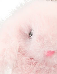 Kids Pink Fabric Bunny Key Chain