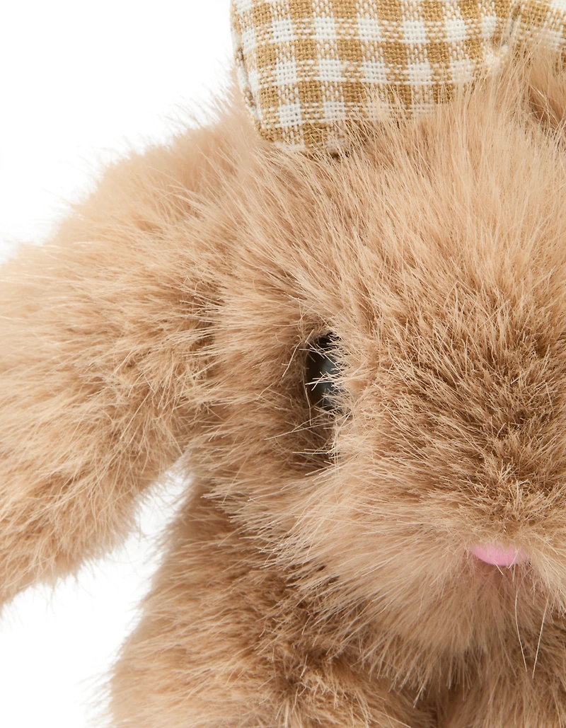 Petit lapin brun et porte-clés à nœuds bichy pour enfants