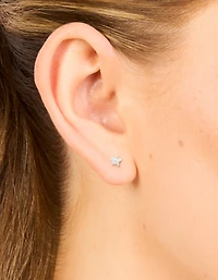 Boucles d’oreilles cubiques en zircone en argent sterling