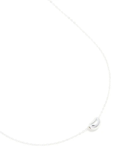 Sterling Silver Pebble Pendant Necklace