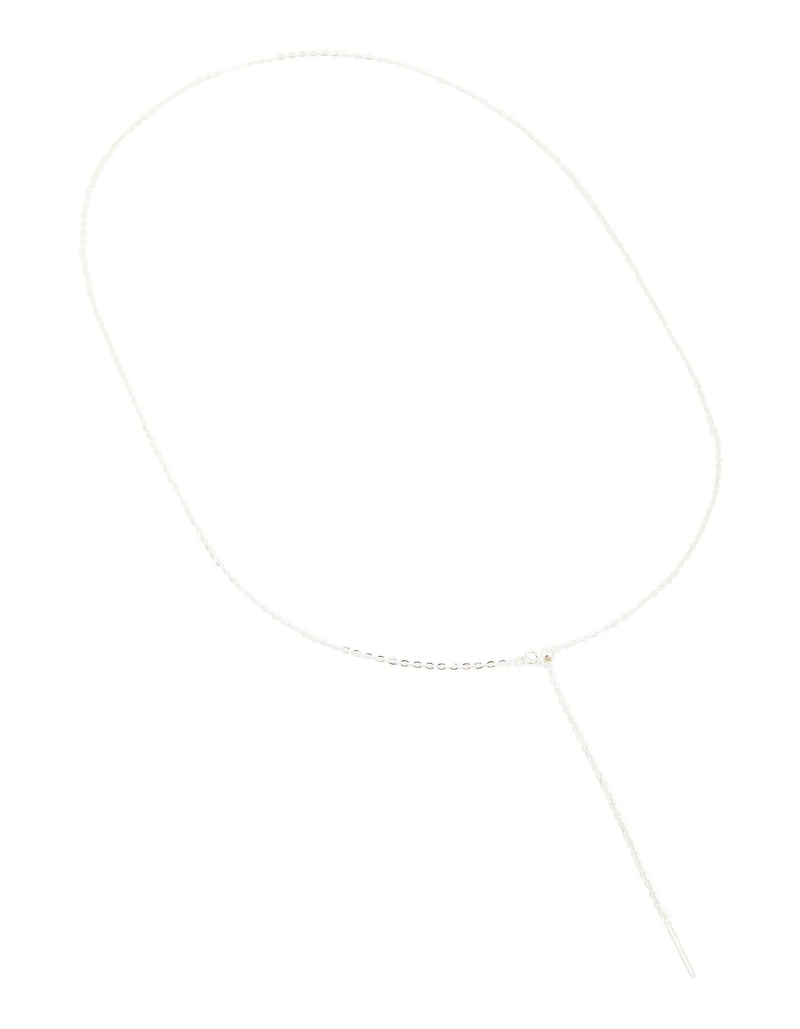 Sterling Silver Adjustable Chain Y-Necklace