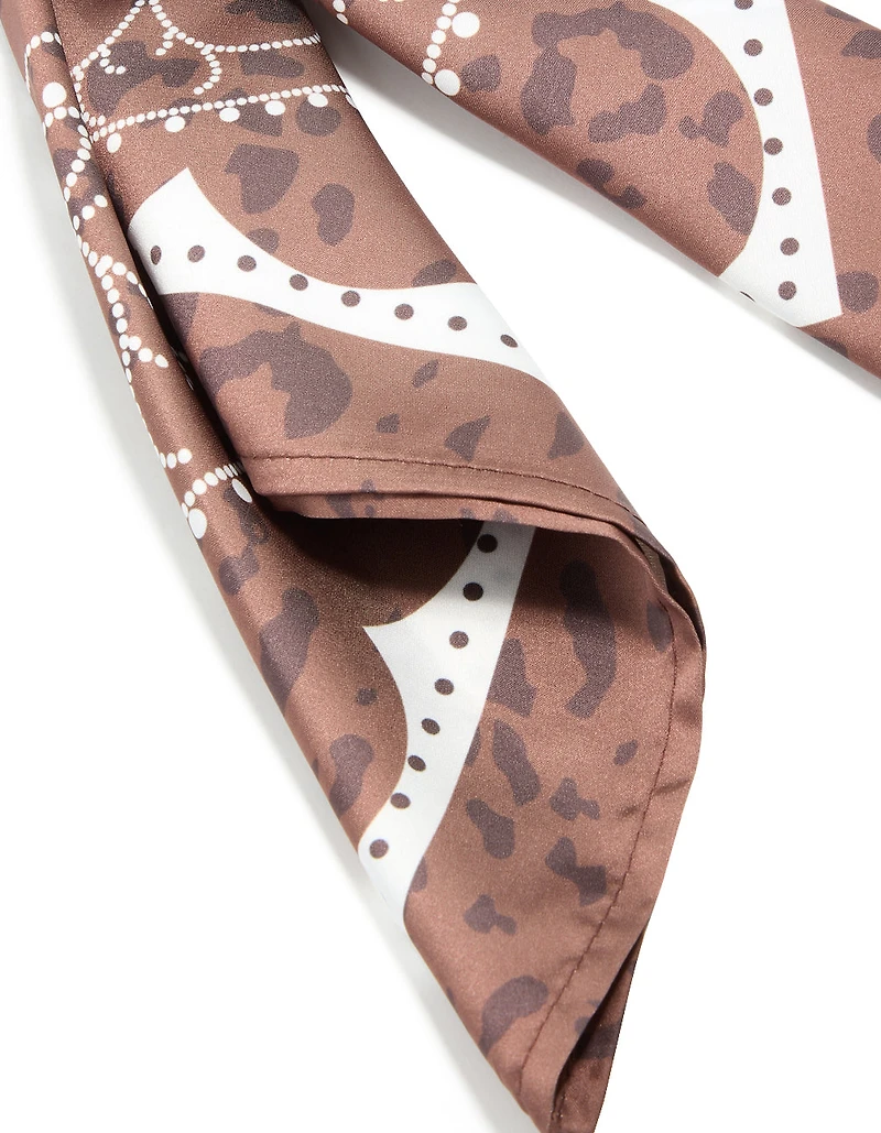 Western Leopard Print Fabric Scarf