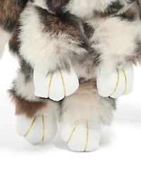 Grey Spotted Fabric Bunny Key Chain