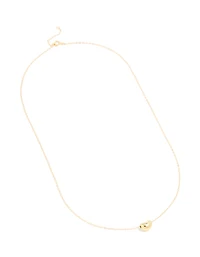 Collier pendentif en haricots en argent sterling plaqué or