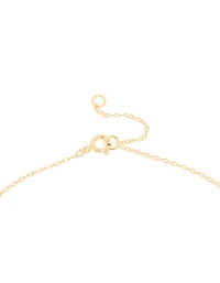 Gold Plated Sterling Silver Cubic Zirconia Pavé Letter J Pendant Necklace