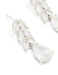 Silver Cubic Zirconia Drop Earrings