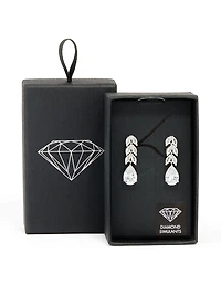 Silver Cubic Zirconia Drop Earrings