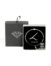 Silver Cubic Zirconia Tennis Toggle Bracelet