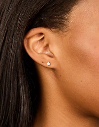 Boucles d’oreilles en zircone cubique en prisme en acier inoxydable étanches