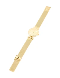Gold Round Mesh Watch