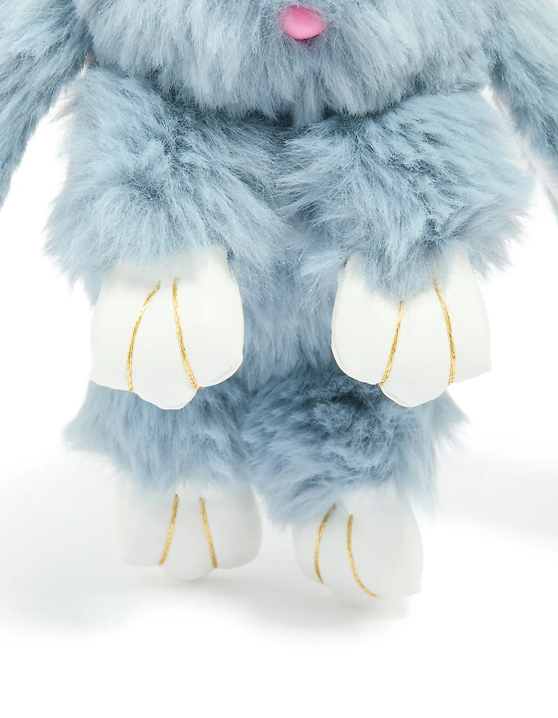 Light Blue Fabric Bunny Key Chain