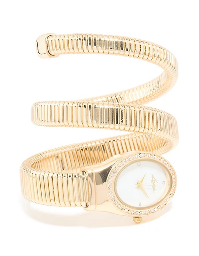 Gold Double Stretch Watch Cuff