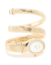 Gold Double Stretch Watch Cuff