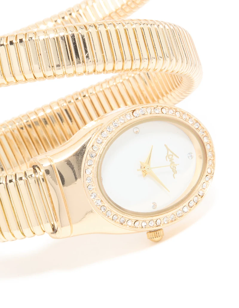 Gold Double Stretch Watch Cuff