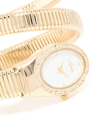Gold Double Stretch Watch Cuff