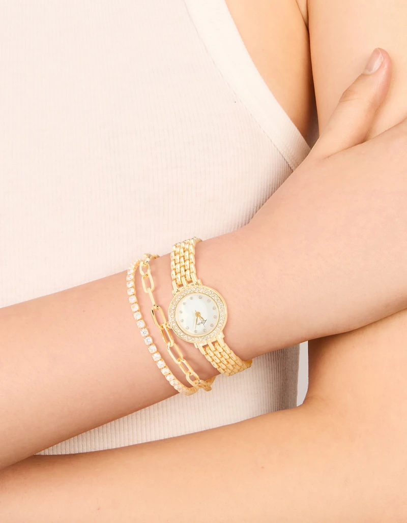 Ensemble de montres et bracelets diamants en or