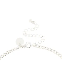 Silver Diamante Multi Drop Necklace