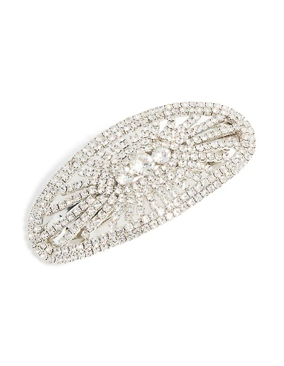 Silver Diamante Hair Clip