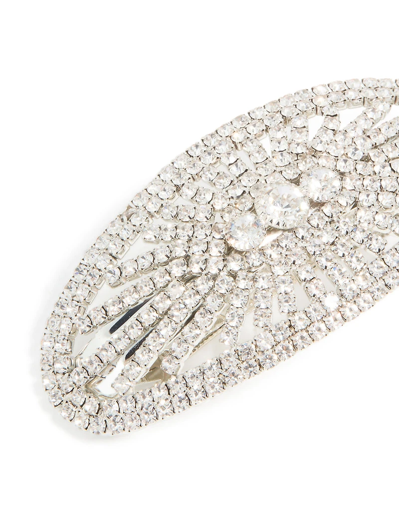 Silver Diamante Hair Clip