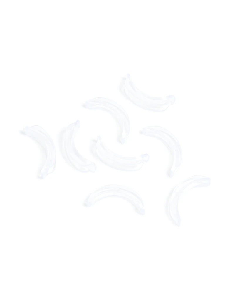 Ajusteurs à anneaux transparents minces pack de 8