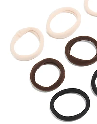 Neutral Toned Soft Hair Ties 12-Pack