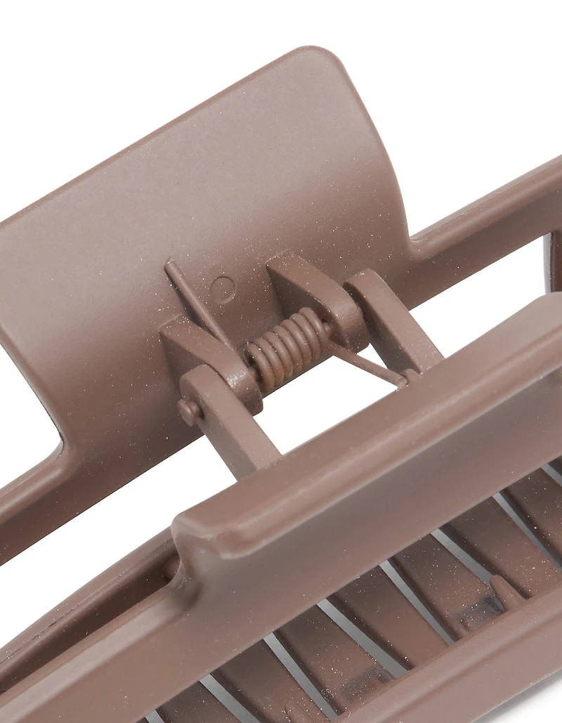 Brown Coated Large Claw Clip