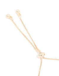 Rose Gold Plated Cubic Zirconia Flower & Butterfly Toggle Bracelet