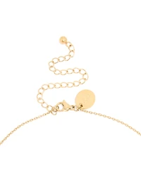 Waterproof Mixed Metal Plated Stainless Steel Open Pearl Pendant Necklace