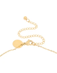 Waterproof Gold Plated Stainless Steel Mini Cross Short Necklace