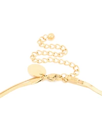 Waterproof Gold Plated Stainless Steel Cubic Zirconia & Snake Chain Layered Necklace