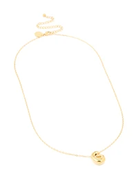 Waterproof Gold Plated Stainless Steel Large Bubble Letter G Necklace